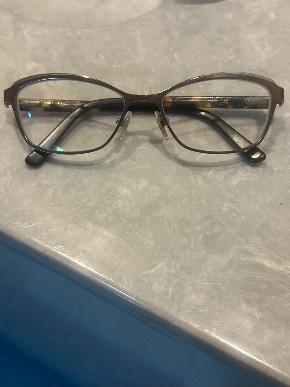 Betsey Johnson Brown Metal Eyeglasses